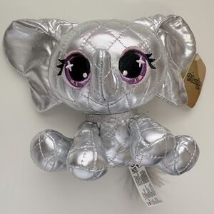 GUND Silver Elephant Plush Toy - 7”